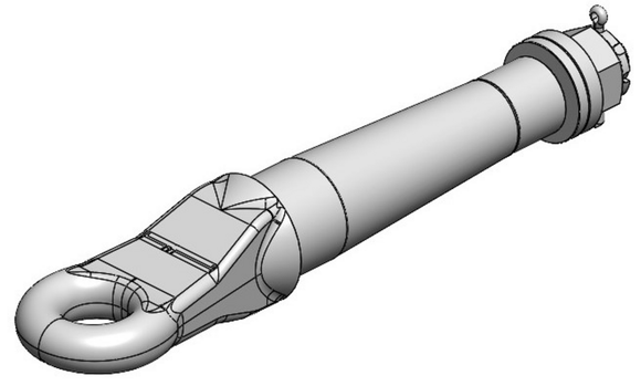 Hitch ring 50mm rotatable with round shaft 80mm from Scharmüller