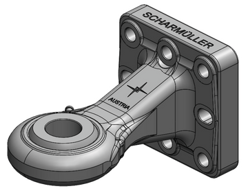 Ball eye cat 4 51mm from Scharmüller with flange 145x145