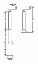 Crankable support leg max 1000 kg, P575/3SF from Simol-2
