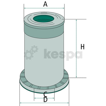 Air filter - primarily equivalent to, among others, AL78869 - 0