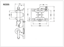 Rockinger pull coupling flange 160x100, 34mm pin-2