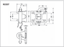 Pull coupling Rockinger flange 140x80mm, 34mm pin-2