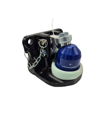 K80 ball hitch boltable M20 3 tons 160x100 suitable for Volvo wheel excavators - 0