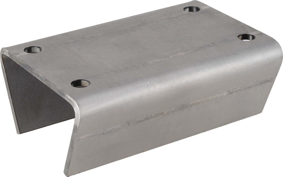 Mounting plate for support legs and support wheels with 70mm square shaft from Simol