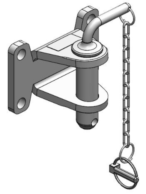 Drawbar eye with 31mm bolt from Scharmüller with flange 140x80 M16