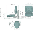Universal folding passenger seat that is 390mm wide-2