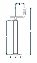 Support leg crankable max 300kg, P525 from Simol-2