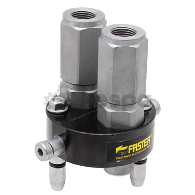 Nipple plate Mulifaster 2 connections 1/2", with pressure relief, 3P208-2-12G M