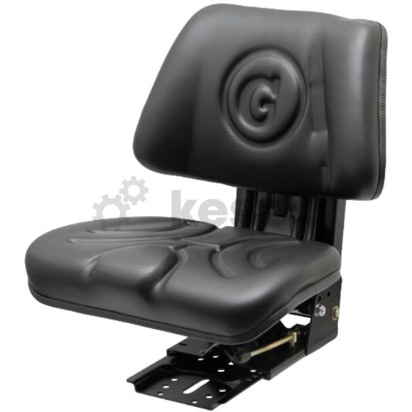 Tractor seat with mechanical suspension artificial leather without armrests