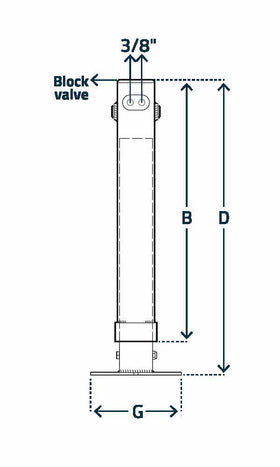 Double-acting hydraulic support leg max 2800kg, H1040 from Simol - 0