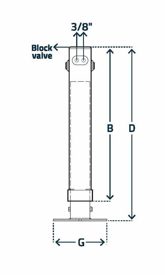 Double-acting hydraulic support leg max 2800kg, H1040 from Simol