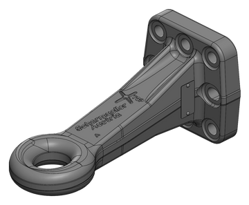 Trailer hitch with eye 50mm, hitch ring from Scharmüller 110x100