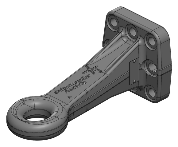 Trailer hitch with eye 50mm, hitch ring from Scharmüller 110x100