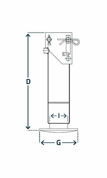Folding hydraulic support leg max 5470 kg, DH713 from Simol - 0