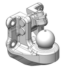 Ball angle K80 with flange 160x100 M20 4ton from Scharmüller fits Volvo wheeled excavators, among others.-4