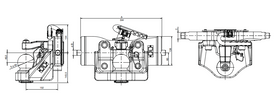 K80 Ball joint for mounting in ladder 330x32mm from Rockinger - 0