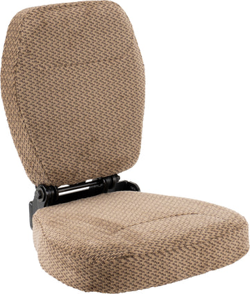 Foldable passenger seat brown suitable for John Deere 6R, 7R and 8R