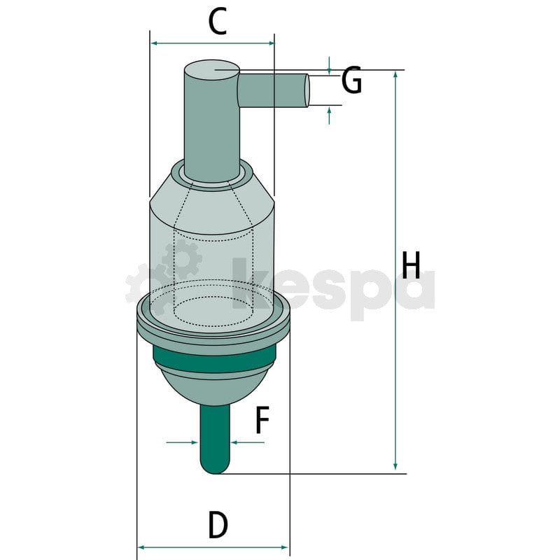 Bränslefilter - inline  av  Kespa AB Bränslefilter 5274