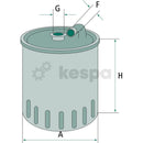 Bränslefilter WK822.1  av  Kespa AB Bränslefilter 7026