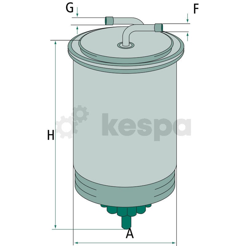 Bränslefilter WK842.3  av  Kespa AB Bränslefilter 7043