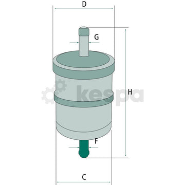Bränsleförfilter, inline  av  Kespa AB Bränsleförfilter 5160