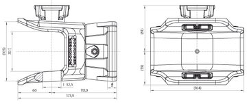 Drawbar with flange 160x100 mm Rockinger, 31.5 mm one-handed sprint - 0