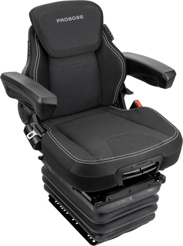 Luftfjädrad förarstol från Proboss AS5550, 550mm bred och ett spårmått på 260mm
