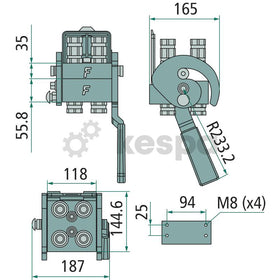 Snabbkoppling multifaster hona 4x 1/2" BSP - PH408-4-12G FC - 0