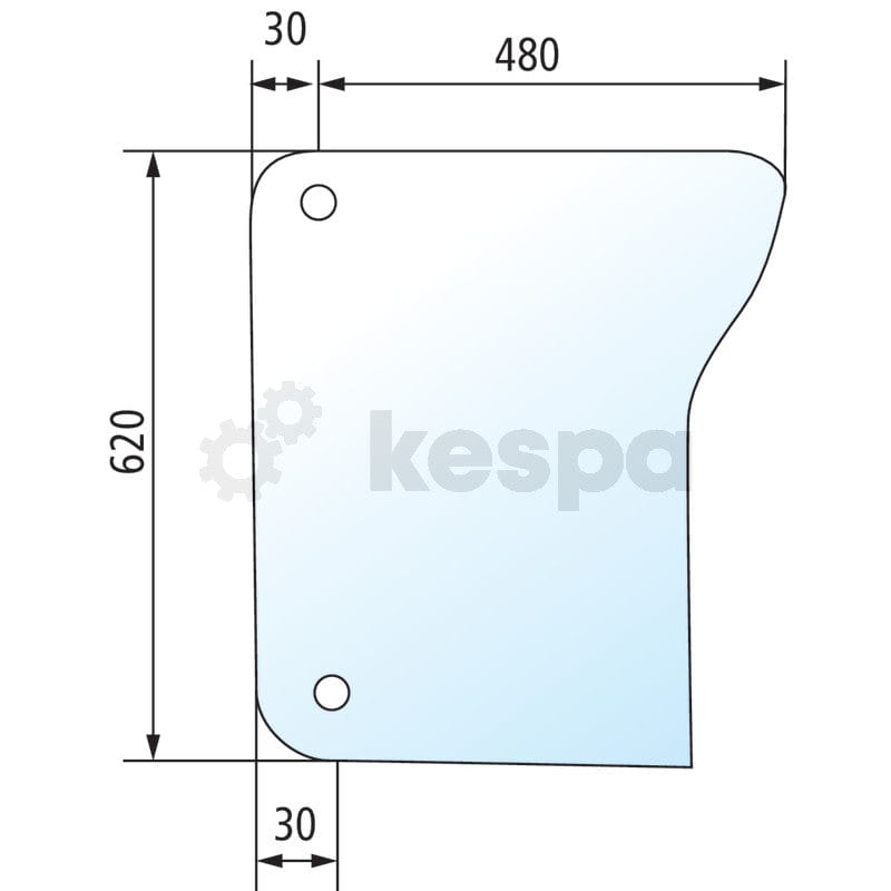 Delruta - nedtill, höger  av  Kespa AB Glasrutor 5964