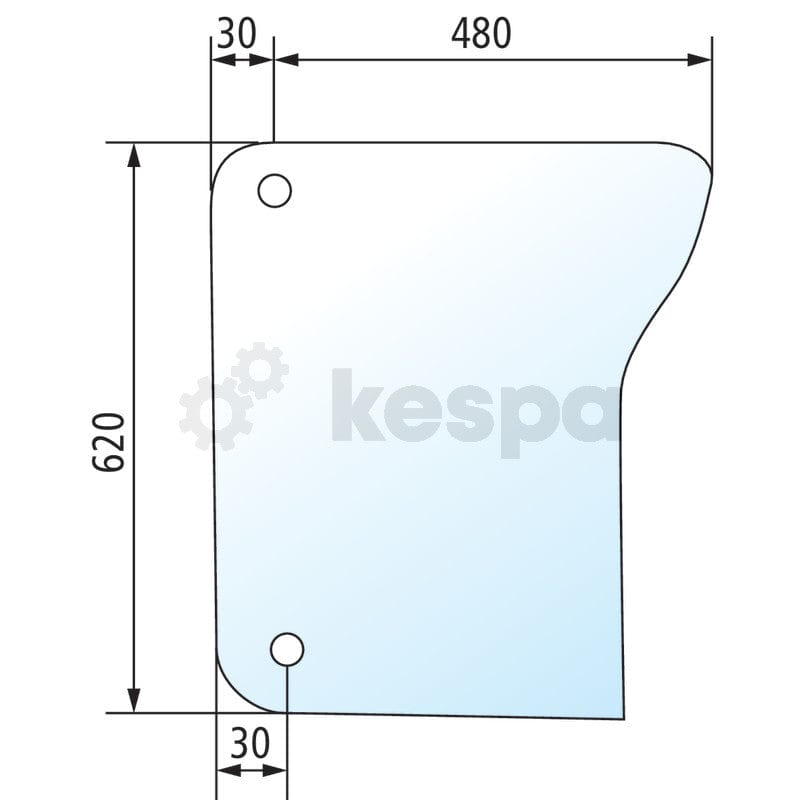 Delruta - nedtill, vänster  av  Kespa AB Glasrutor 5963