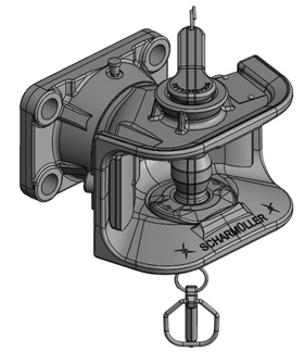 Drag med 38 mm konisk bult för 40 och 50mm ögla med fläns 160x100 från Scharmüller  av  Kespa AB Manuella drag 7520