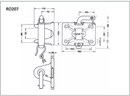Dragkoppling Rockinger fläns 140x80mm, 34mm sprint  av  Kespa AB Manuella drag 7344