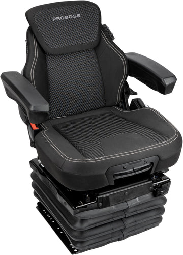 Luftfjädrad förarstol från Proboss AS7550, 550mm bred och ett spårmått på 381mm