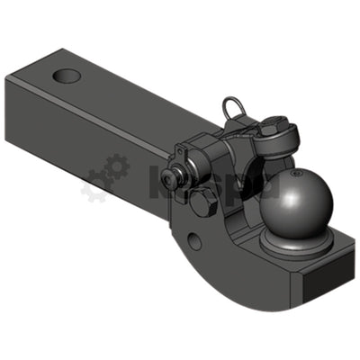 K80 ball hitch insert with a 90x90 shank for Fendt from Scharmüller