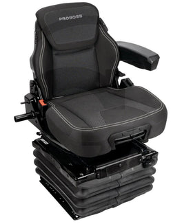 Luftfjädrad förarstol från Proboss AS6550, 550mm bred och ett spårmått på 381mm