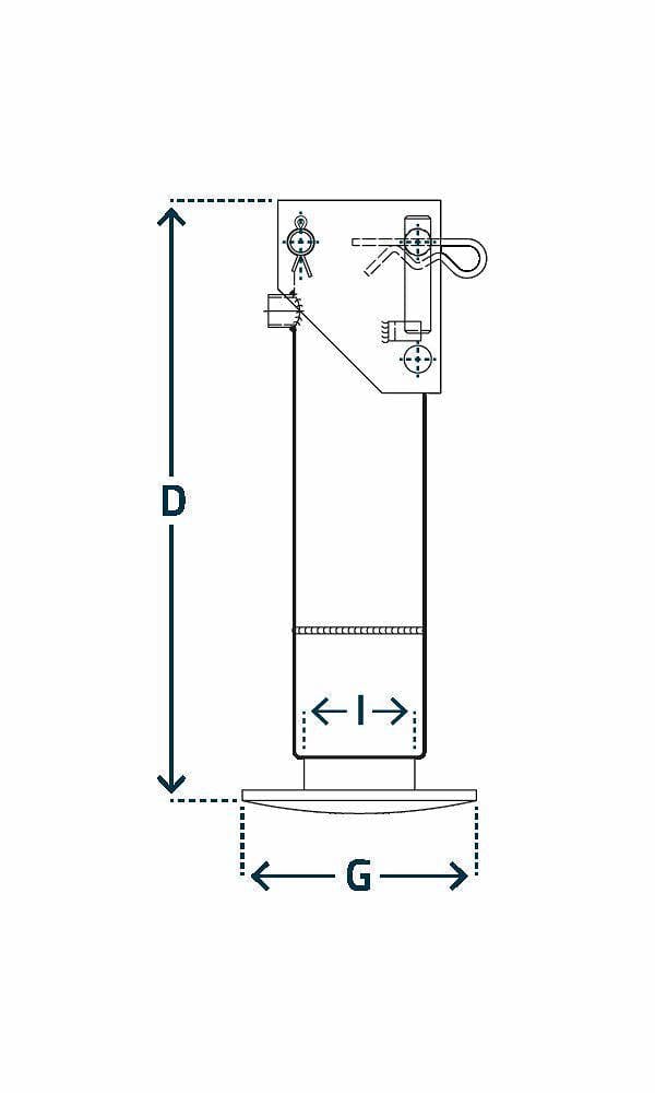 Fällbart hydrauliskt stödben max 5470 kg  av  Kespa AB Stödben 7339