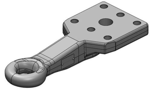 Fast hitchögla 50mm med horisontell fläns 130x115 M20 från Scharmüller  av  Kespa AB Dragögla 7534
