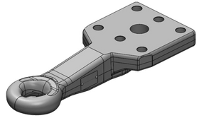 Fast hitchögla 50mm med horisontell fläns 130x115 M20 från Scharmüller  av  Kespa AB Dragögla 7534