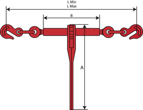 Kättingspännare, klass 8, 13mm med säkerhetssprint  av  Kespa AB Kätting 7402