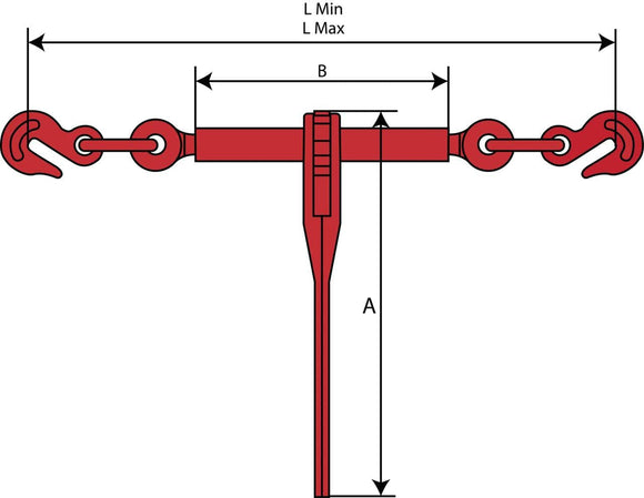 Kättingspännare, klass 8, 13mm med säkerhetssprint  av  Kespa AB Kätting 7402