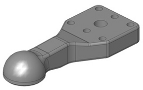 Kulhandske K80 (80mm) med horisontell fläns 130x115 M20 från Scharmüller  av  Kespa AB Kulhandske 7536