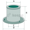Luftfilter - sekundärt C1342KIT  av  Kespa AB Luftfilter 5117