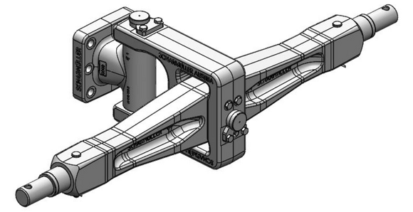 Lyftarmsdrag kat 4 med fläns 145x145 mm från Scharmüller  av  Kespa AB Lyftarmskopplingar 7657