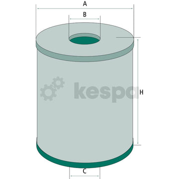 Oljefilter - insats H1060N  av  Kespa AB Motoroljefilter 6076