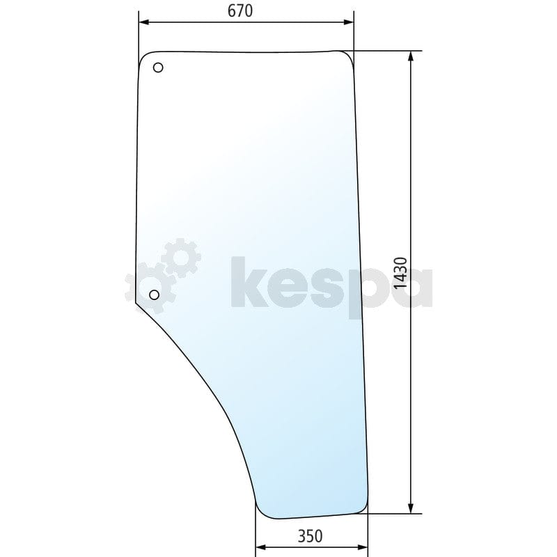 Skiva - utan höger dörr  av  Kespa AB Glasrutor 5959