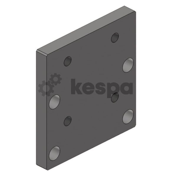Skruvplatta M20 140x80 M20 till 90x90 M16  av  Kespa AB Skruvplattor 6074