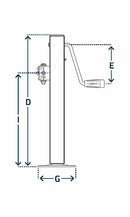 Stödben med sidvev max 800kg, DT490 från Simol  av  Kespa AB Stödben 7335