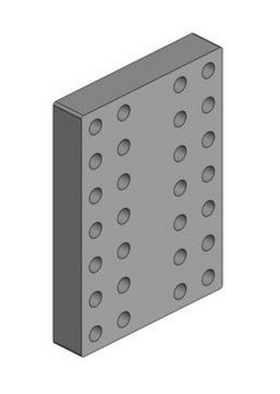 Svetsplatta för bultmönster 160x160 M20 med 3 montagepunkter  av  Kespa AB Svetsplattor 7571