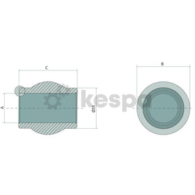 Toppstångskula kat 2 HD från Granit  av  Kespa AB Toppstångskulor 7386