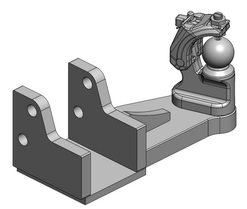 Tvångsstyrning höger med 50mm kula passande Scharmüller hitchinsats  av  Kespa AB Tillbehör kuldrag 7544